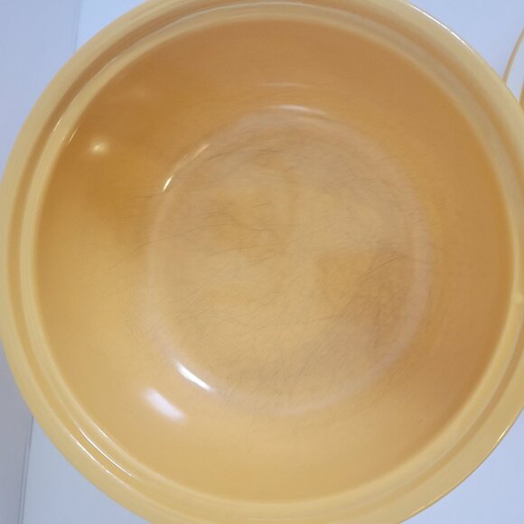 Vintage Yellow Fiesta Covered Casserole Dish By Homer Laughlin Co. Ceramic 2 Qt - Picture 4 of 8